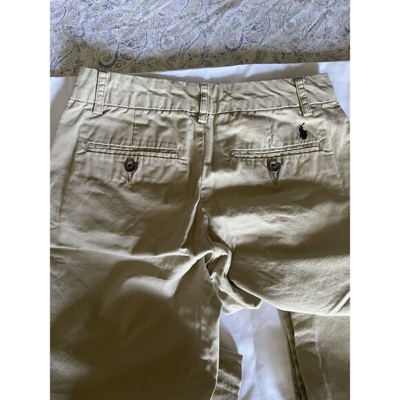 Polo Ralph Lauren Boys Chino Tan Pants Flat Front Size 10 - Picture 8 of 10